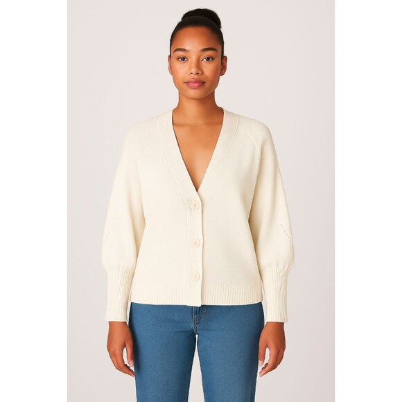 Maeve By Anthropologie Medium Ivory Knit Cardigan Sweater W/ Button Front - Picture 16 of 16